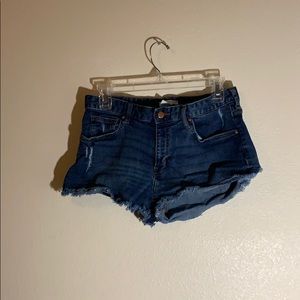 Blue jean shorts
